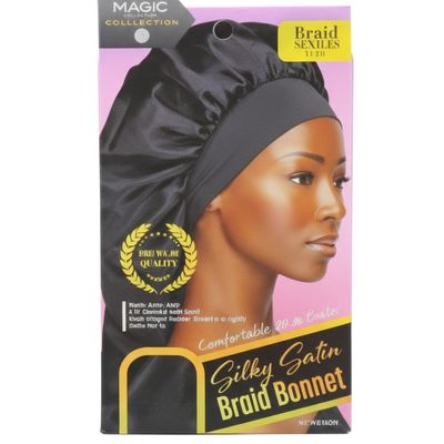 MAGIC COLLECTION SILKY SATIN BRAID BONNET