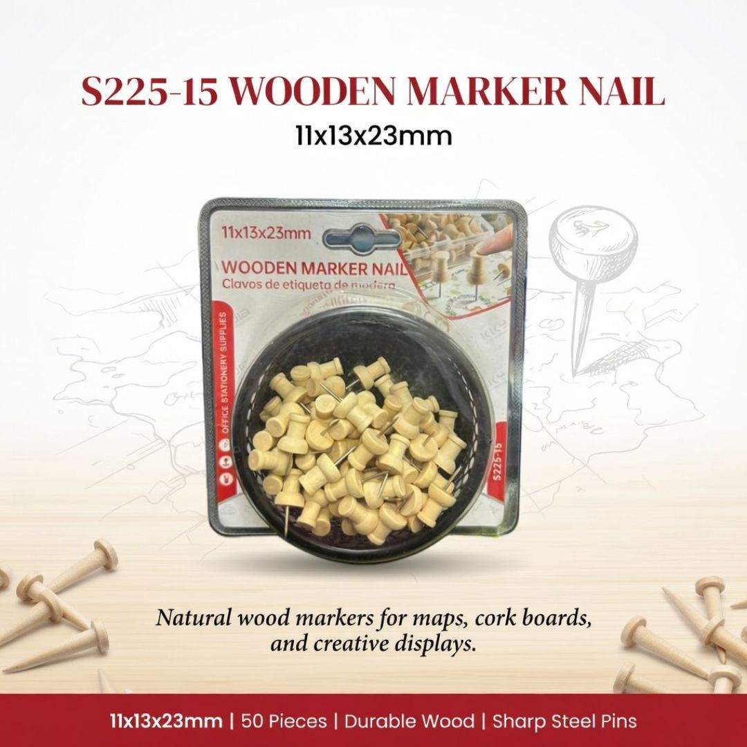 S225-15 WOODEN MARKER NAIL 11x13x23mm