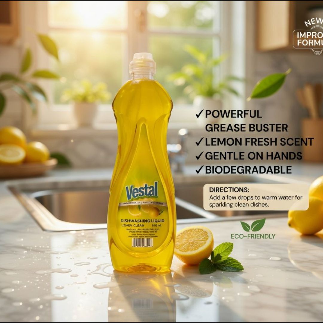 VEST-DSHLIQ400  DISH WASHING LIQUID LEMON CLEAN 400ML