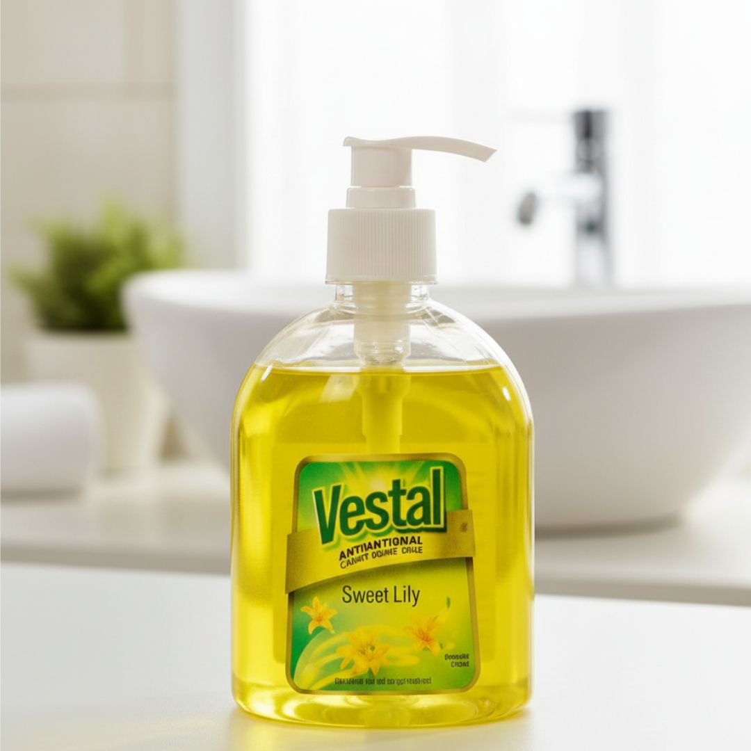 VEST-HAND2P-2  VESTAL ANTIBACTERIAL LIQUID HAND SOAP SWEET LILY 500ML