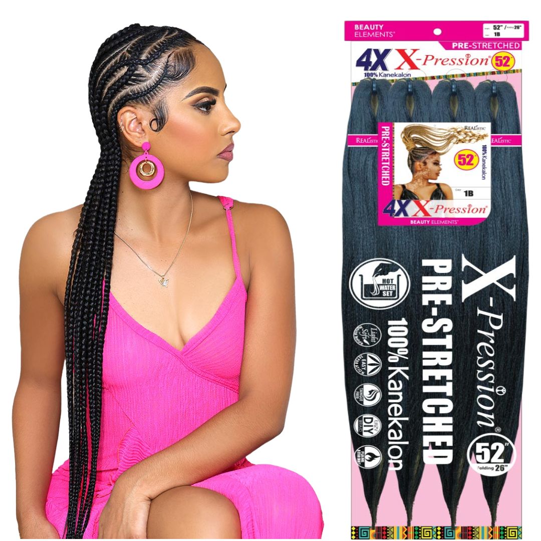 #1B REALISTIC PRE-STRETCHED 4X X-PRESSION 52"