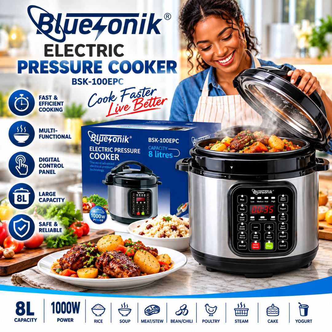 BSK-100EPC  BLUESONIK 8 LITRES ELECTRIC PRESSURE COOKER