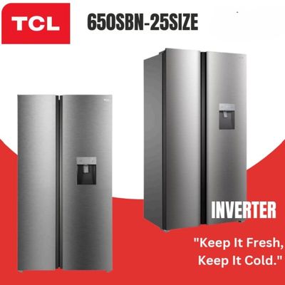 TCL-DL-P650SBN-INVERTER SIDE BY SIDE WDS 25.5 SIZE