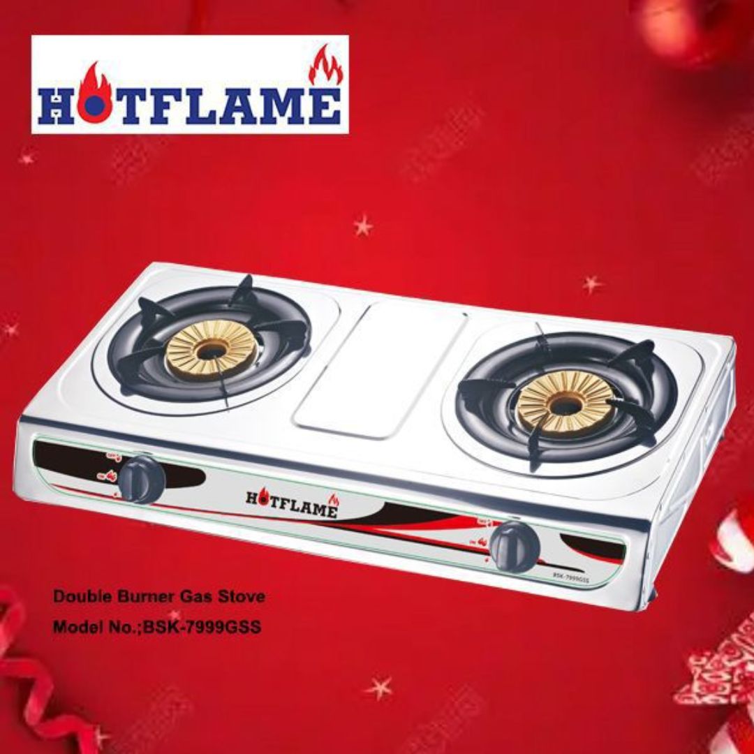 BSK-7999GSS BLUESONIK/ HOTFLAME 2 BURNER TABLE TOP STOVE