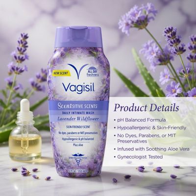 VAGISIL LAVENDER WILDFLOWER DAILY  WASH 354ML