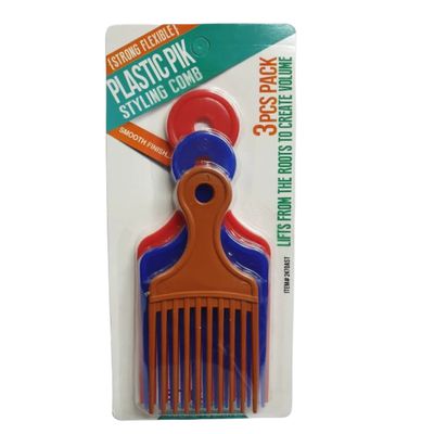 2470AST  STELLA COLLECTION 3PCS PLASTIC PIK STYLING COMB