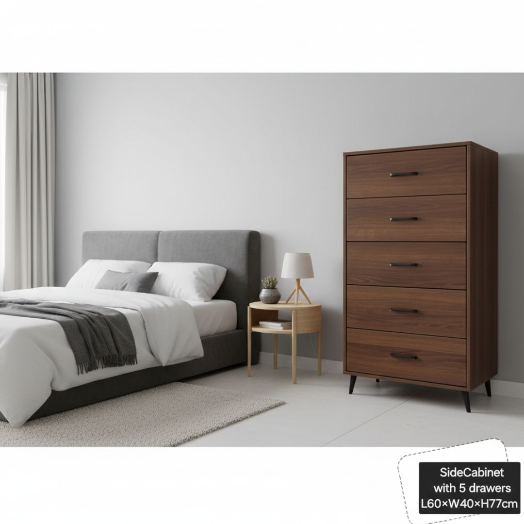 YK-07 #6303 5 DRAWERS CHEST L60XW40XH77CM