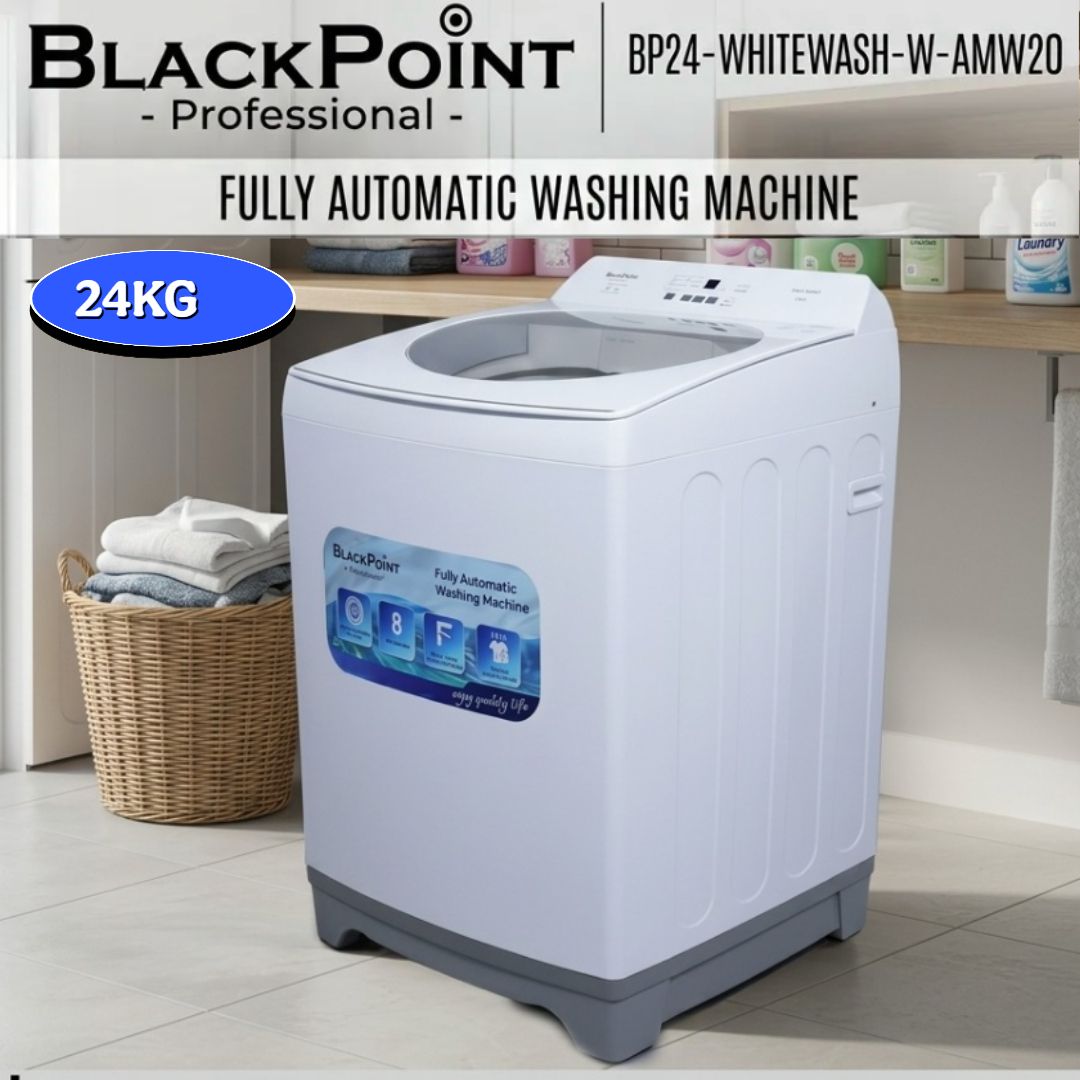 BP24-WHITEWASH-W-AMW20 BLACKPOINT SMART WASHER-- WHITE-- WHITEWASH
