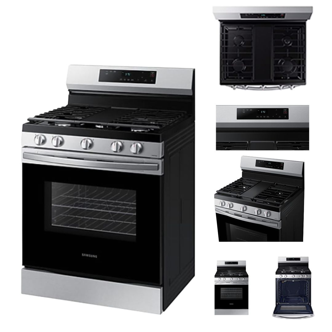 NX60A6115SS SAMSUNG 30"" STOVE GAS -- 5 BURNER -- STEEL