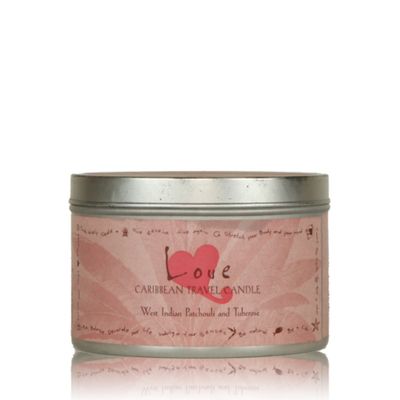 LOVE TRAVEL CANDLE WEST INDIAN PATCHOULI &amp; TUBEROSE 91g/3.2oz