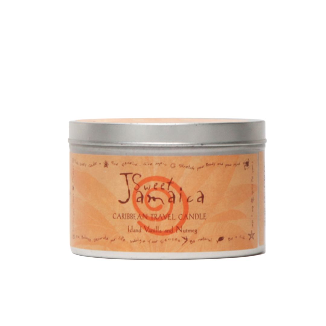 SWEET JAMAICA TRAVEL CANDLE ISLAND VANILLA &amp;  NUTMEG 91g/3.2oz