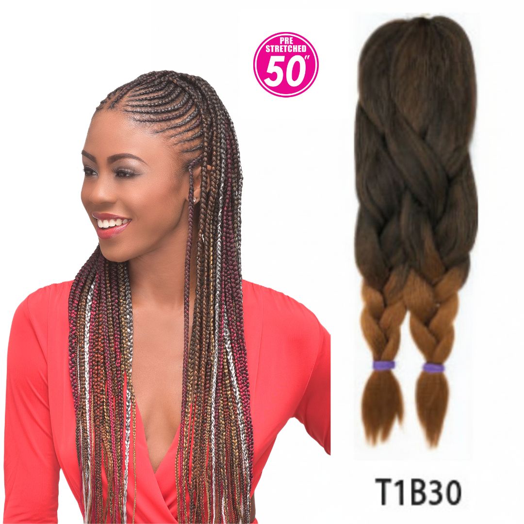 BIJOUX PRE-STRETCHED  X-PRESSION 50" HAIR #T1B30