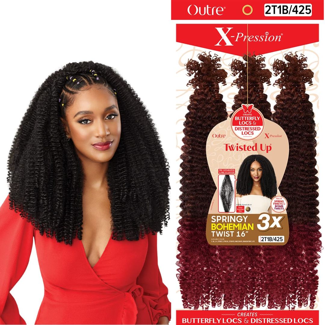 OUTRE TWISTED UP SPRINGY BOHEMIAN TWIST 16" HAIR #2T1/425