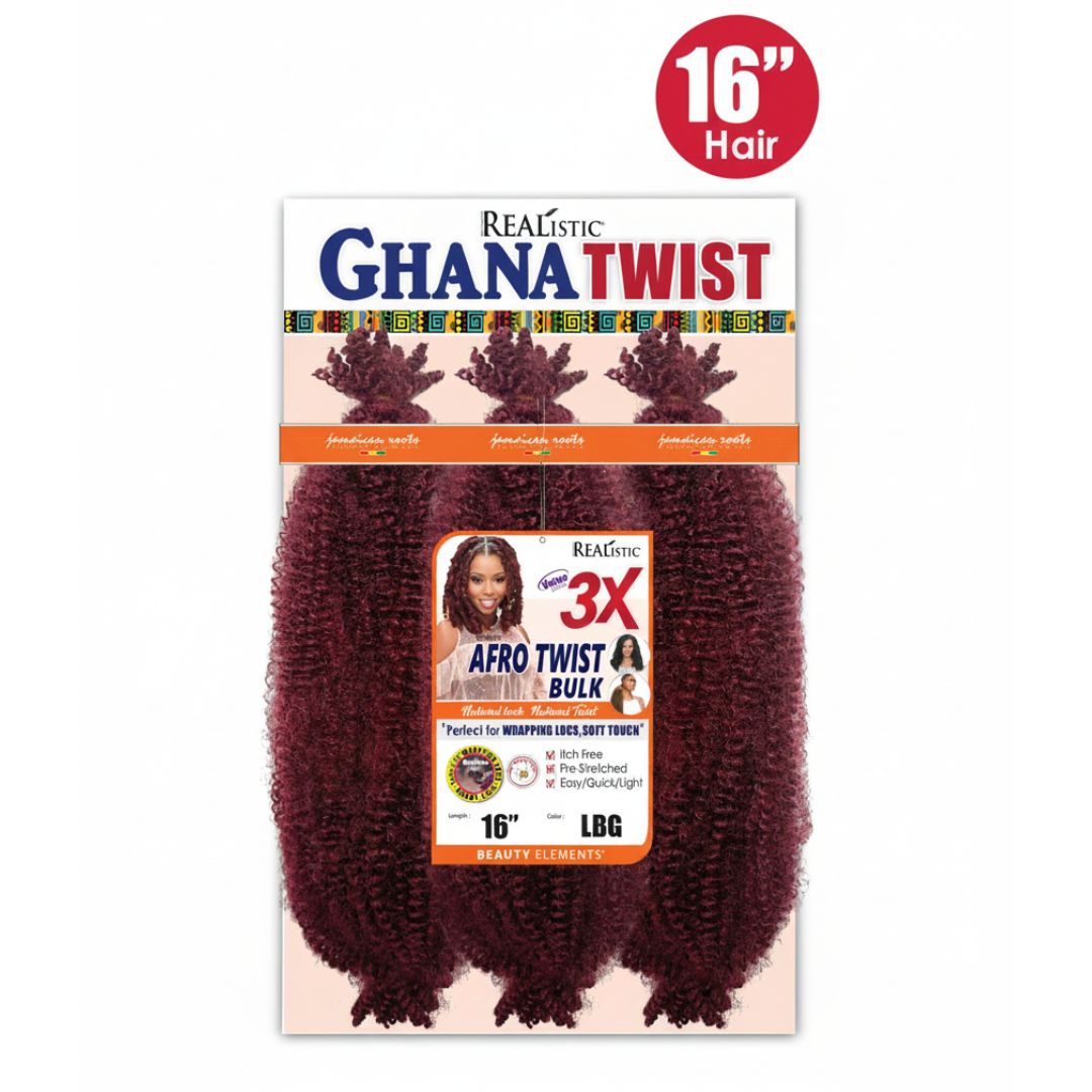 BIJ-3X GHANA AFRO TWIST BULK 16" HAIR #LBG