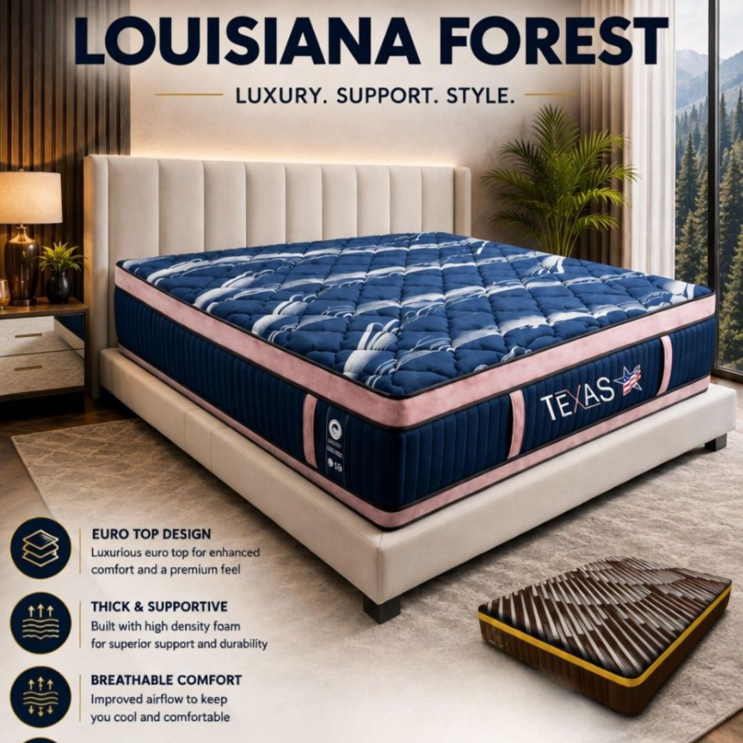 LOUISIANA FOREST QUEEN THICK EURO TOP MATTRESS