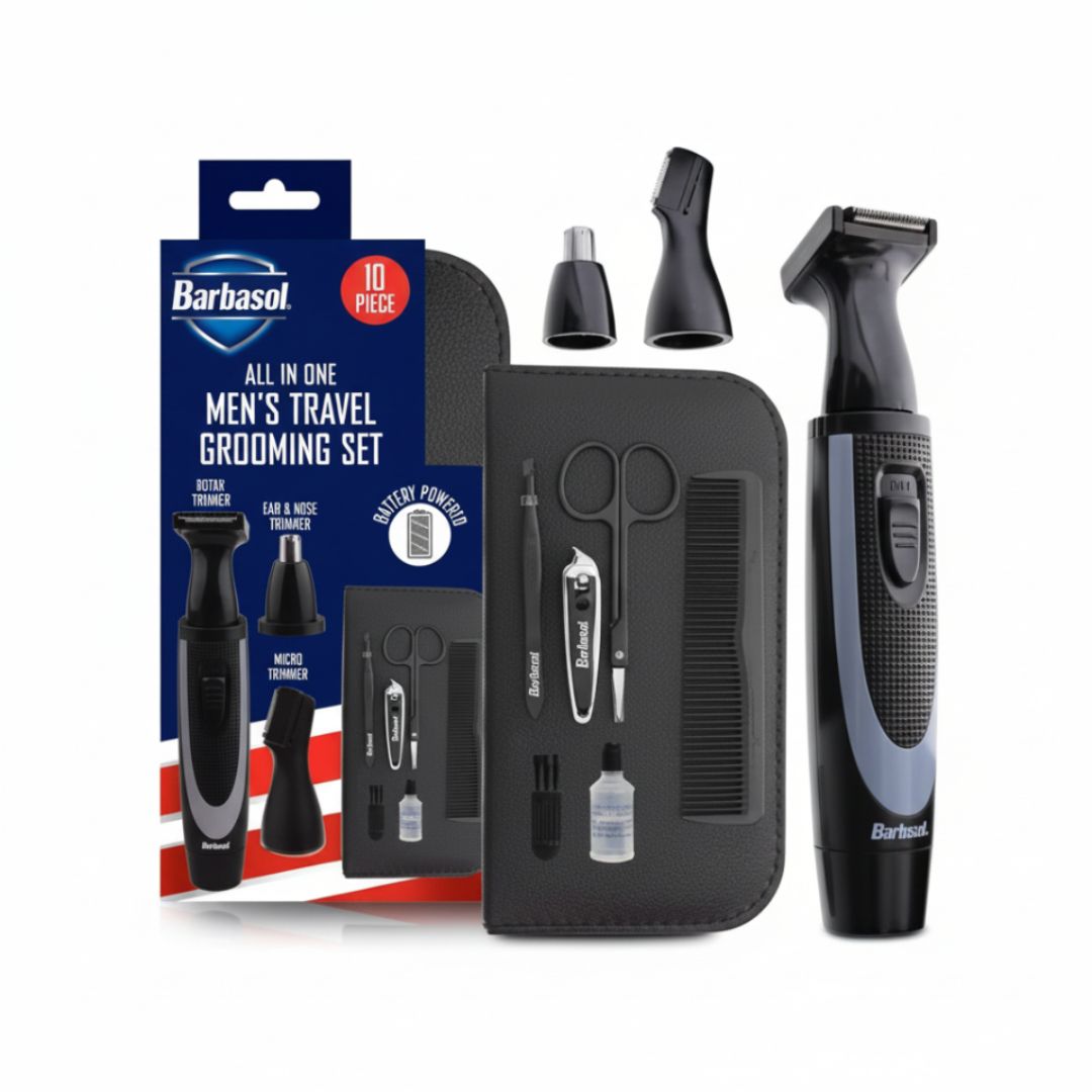 BARBASOL ALL IN ONE MAN TRAVEL GROOM SET