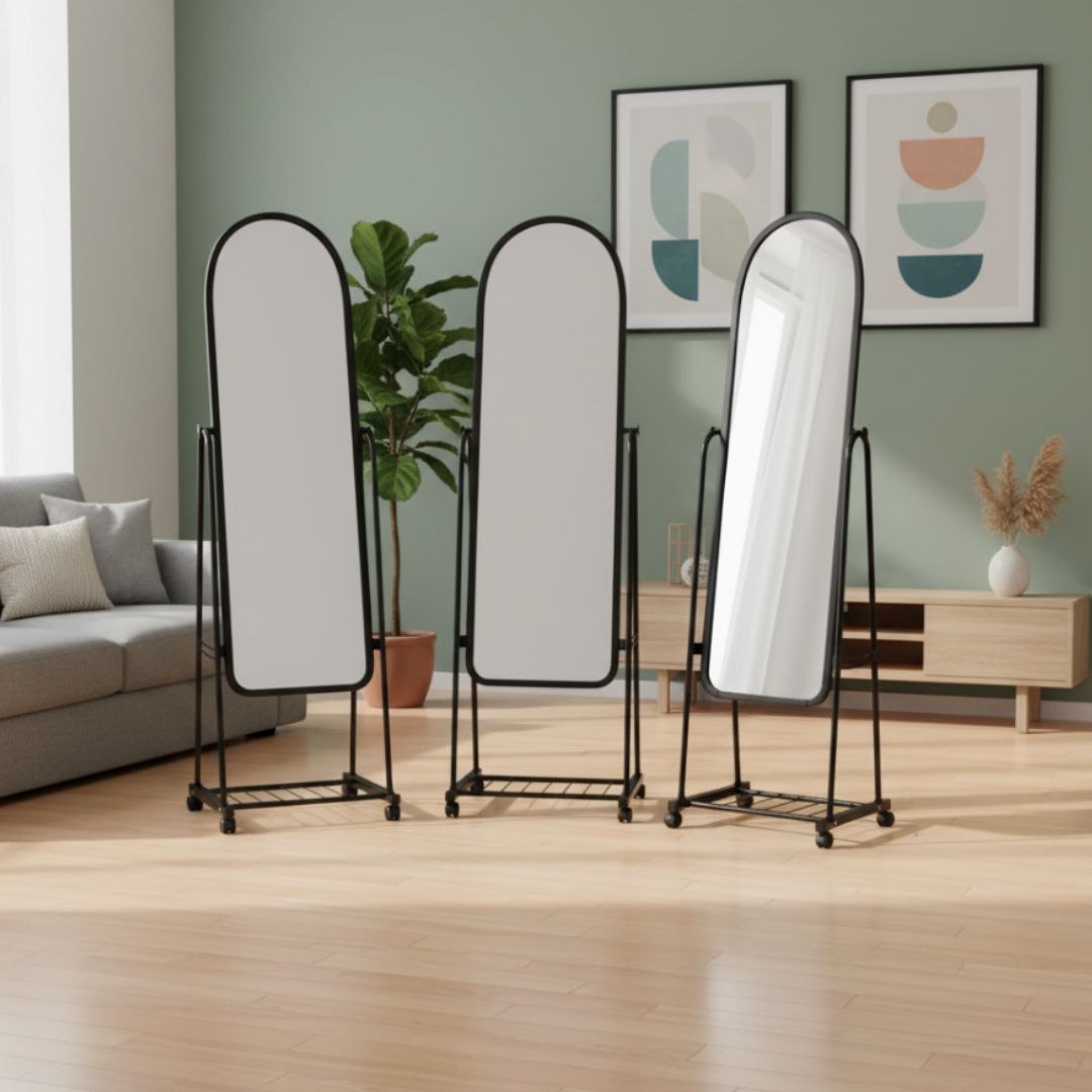 JB-08-01 STANDING MIRROR/SHOE STAND