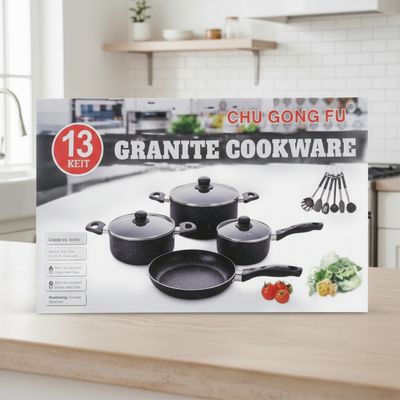 JB-37-02 13PCS GRANITE COOKWARE SET