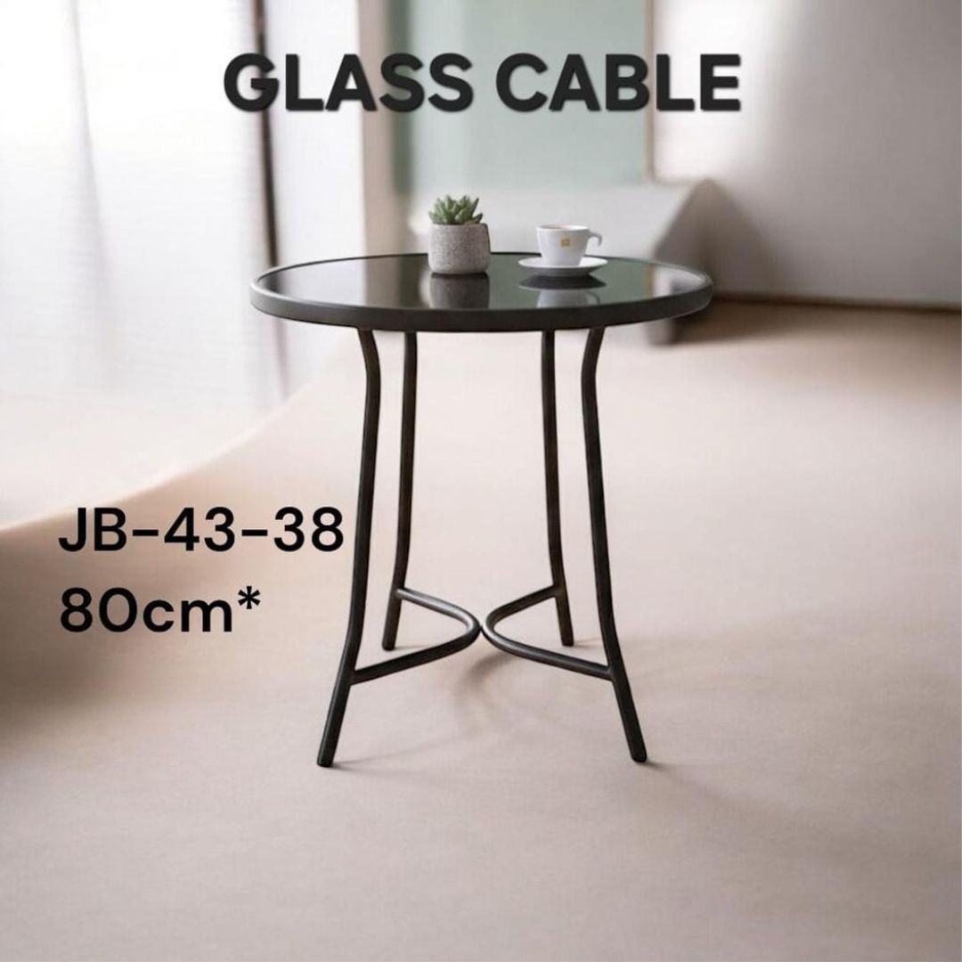 JB-43-38 ROUND GLASS TABLE