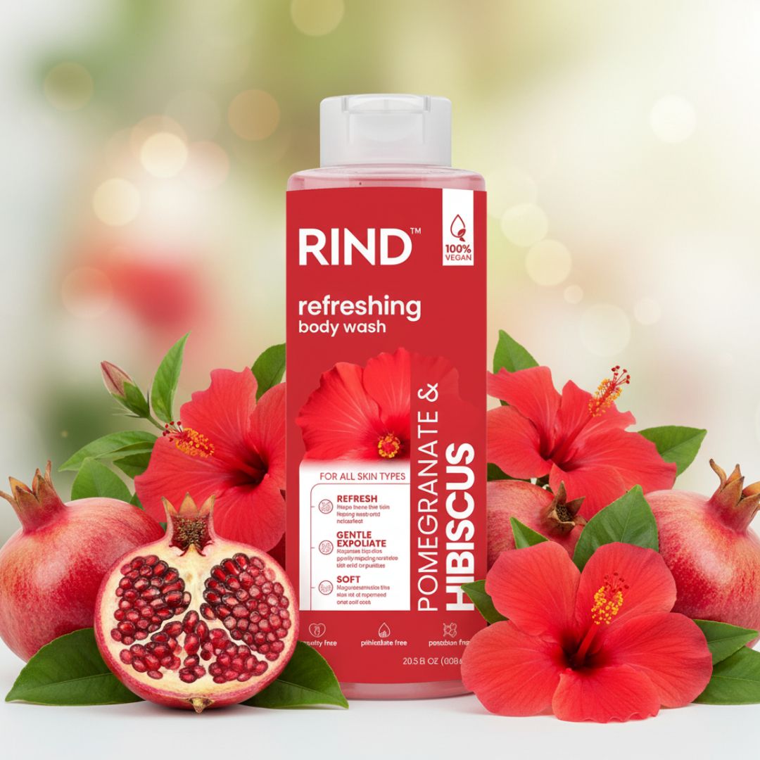 RIND POMEGRANATE &amp; HIBISCUS BODY WASH 606ML