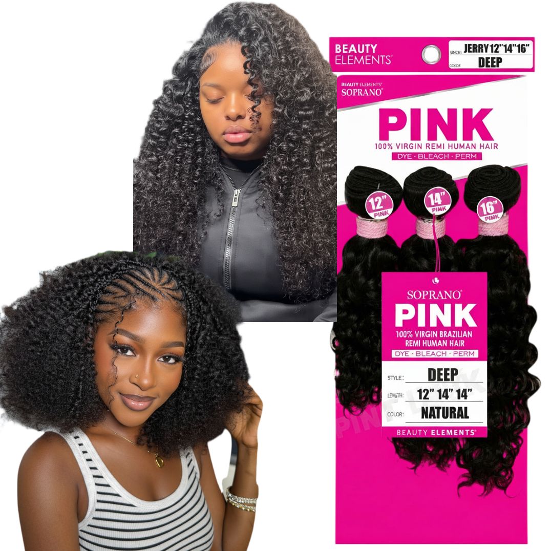 PINK SOPRANO REMI HUMAN HAIR DEEP 12" 14" 16" #NATURAL