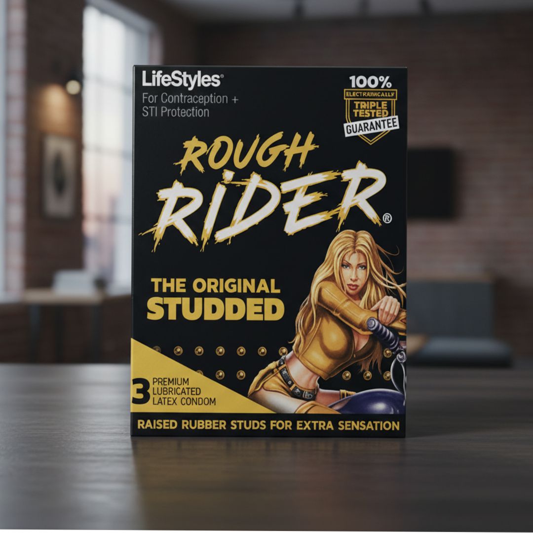 ROUGH RIDER THE ORIGINAL STUDDED LUBRICTED LATEX CONDOMS