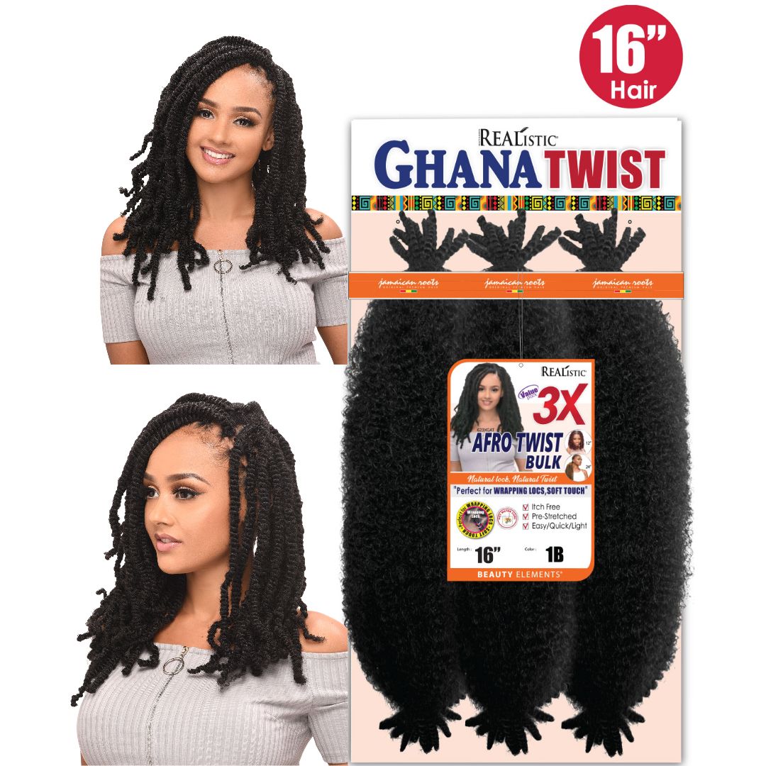 GHANA TWIST AFRO TWIST BULK 16" #1B