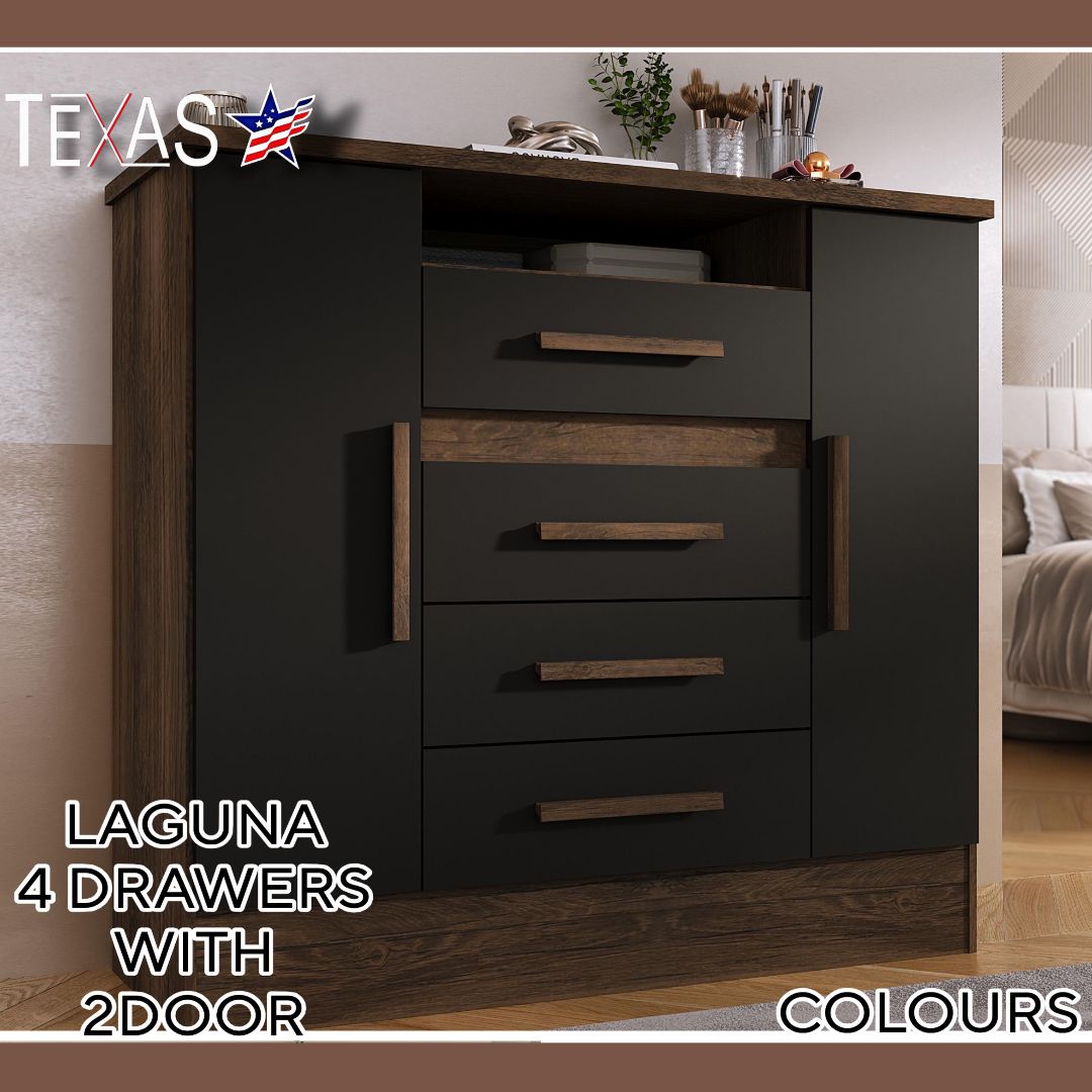 Laguna chest of drawer 4 sliding Drawer with 1 door + 1 Door