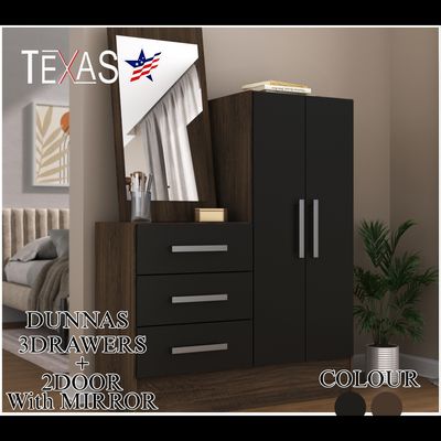 Dunnas Combi robe 3 Sliding Drawer + 1door+mirror