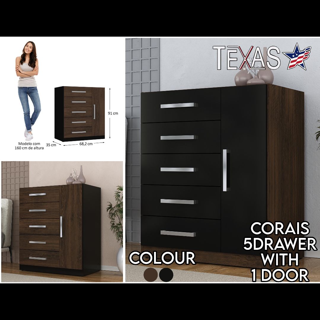 Corais Chest of drawer 5 Drawer + 1 Door