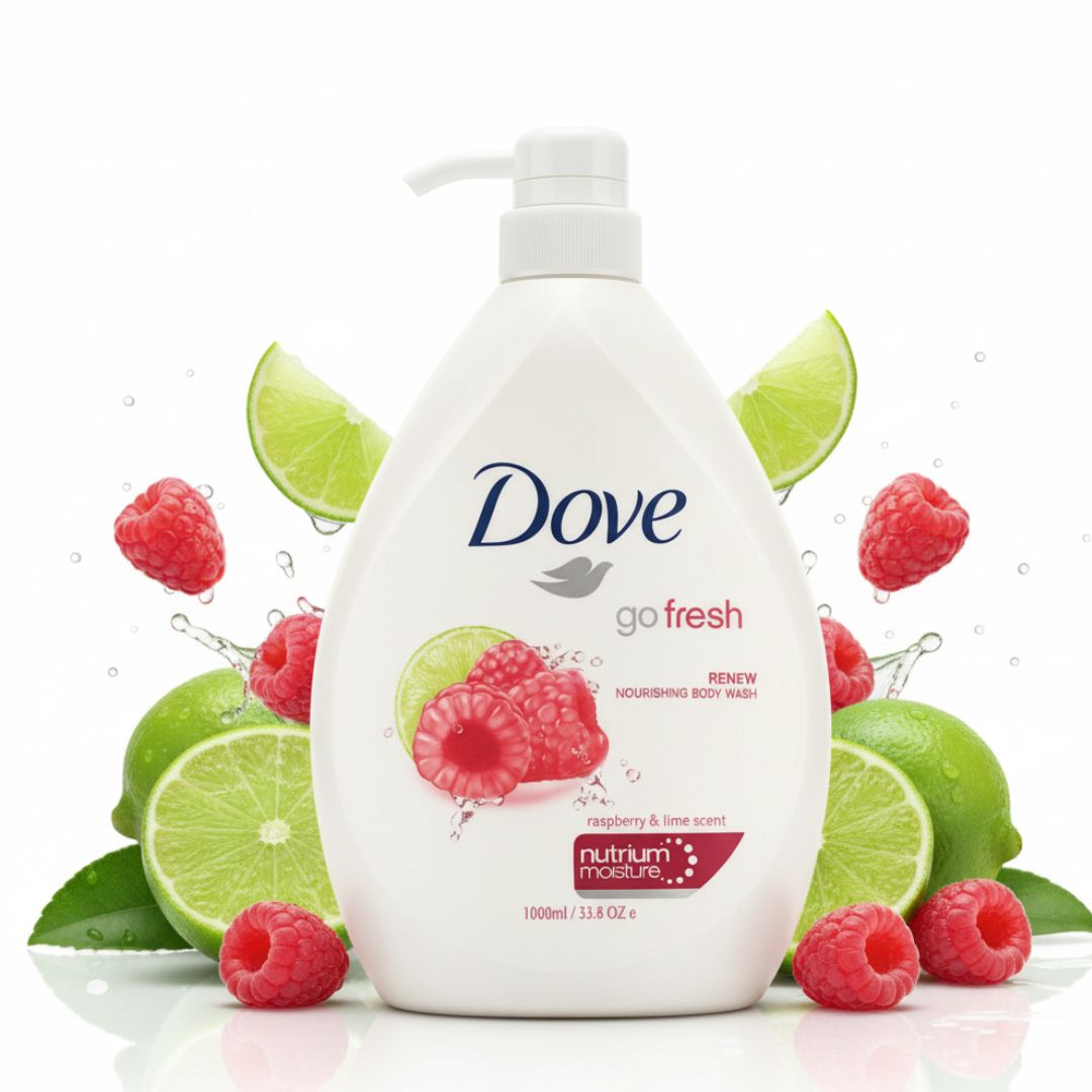 DOVE RENEW BODY WASH RASPBERRY &amp; LIME SCENT 1000ML/33.8OZ
