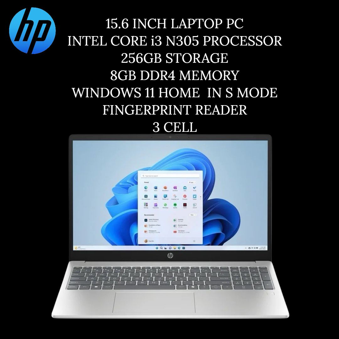 15-FD0133WM HP 15.6" LAPTOP 256GB/8GB WITH FINGERPRINT READER
