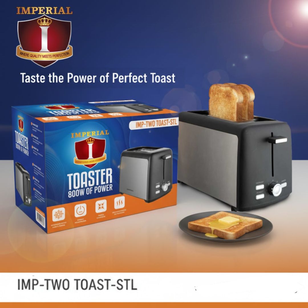 IMP-TWO-TOAST-STL IMPERIAL 2 SLICE  EXTRA WIDE TOASTER