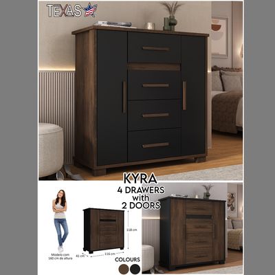 KYRA 4 SLIDING DRAWER + 2 DOOR