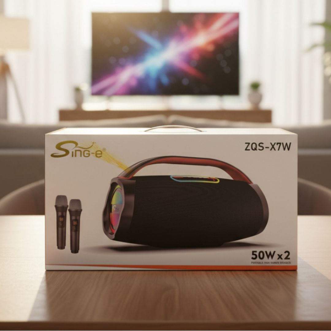 ZQS-X7W BLUETOOTH SPEAKER BOX WITH 2 MICS