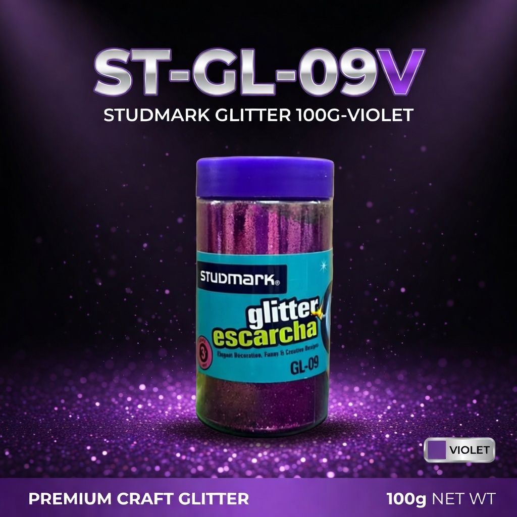 ST-GL-09V STUDMARK GLITTER 100G-VIOLET