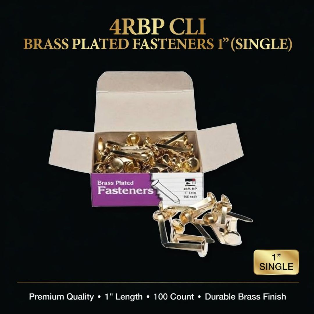 4RBP CLI BRASS PLATED FASTENERS 1" (SINGLE)