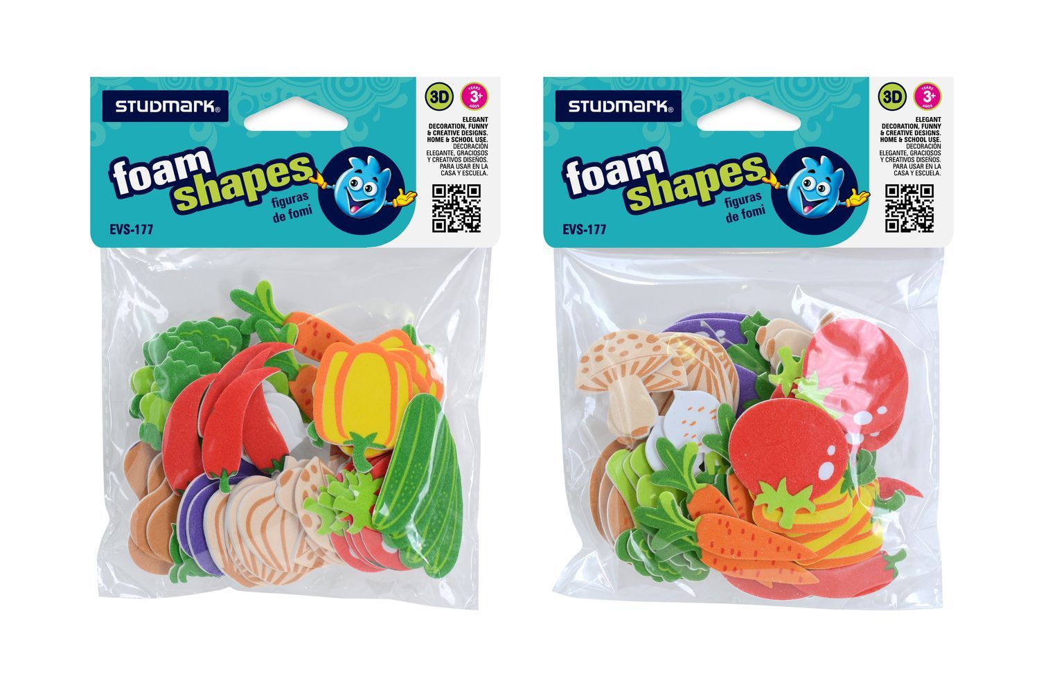 ST-EVS-177 STUDMARK FOAM STICKERS-VEGETABLES