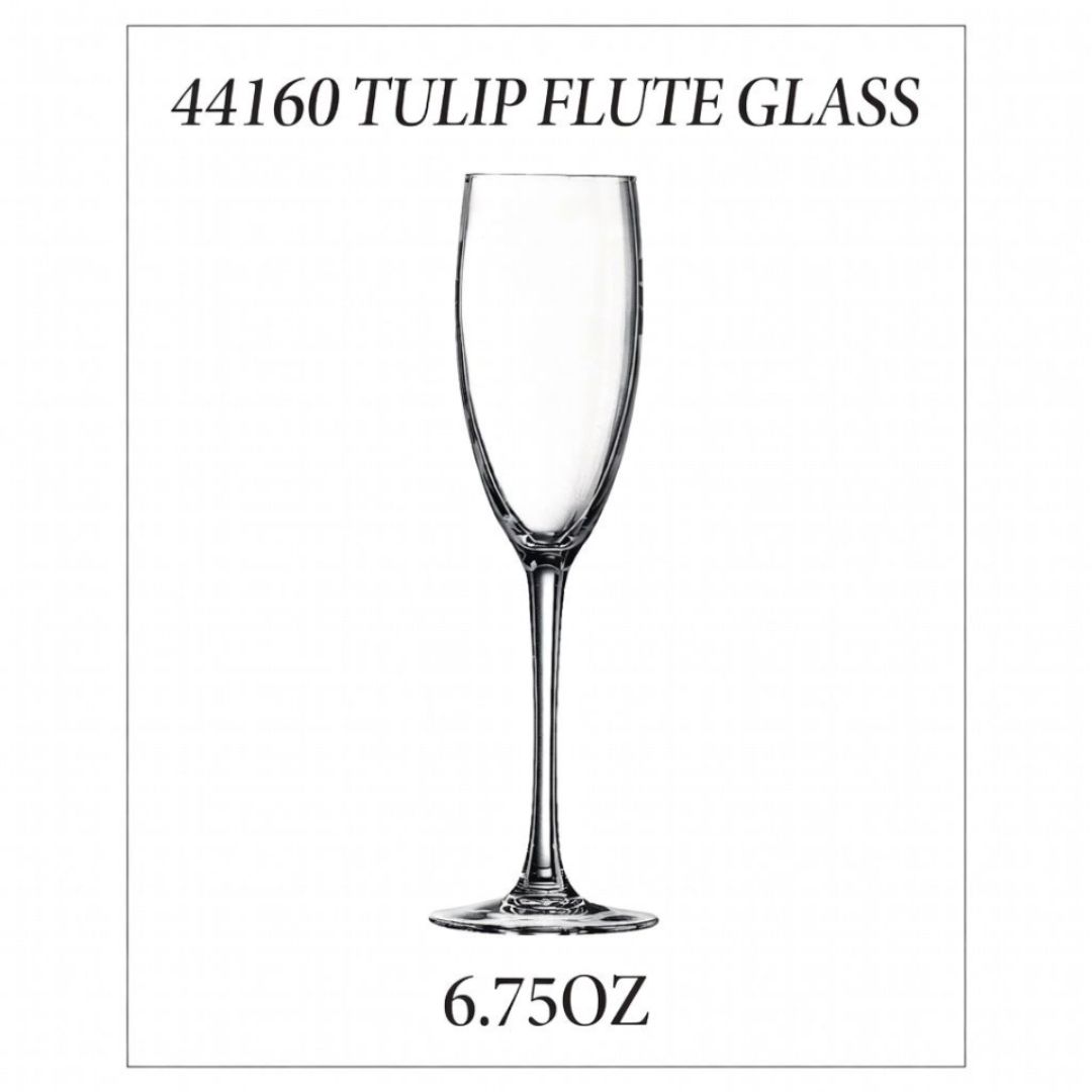 44160 TULIP FLUTE GLASS 6.75OZ
