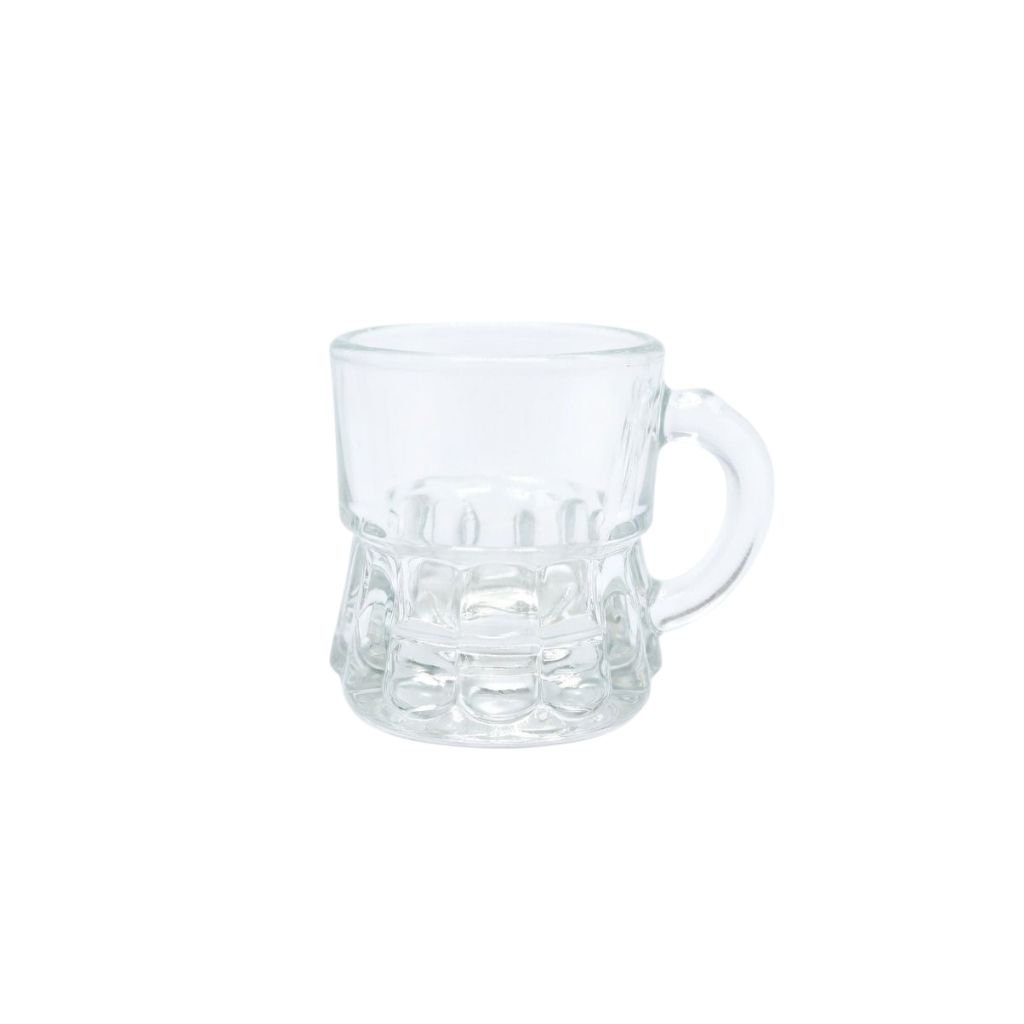GLASS RUM MEASURING CUP W/HANDLE