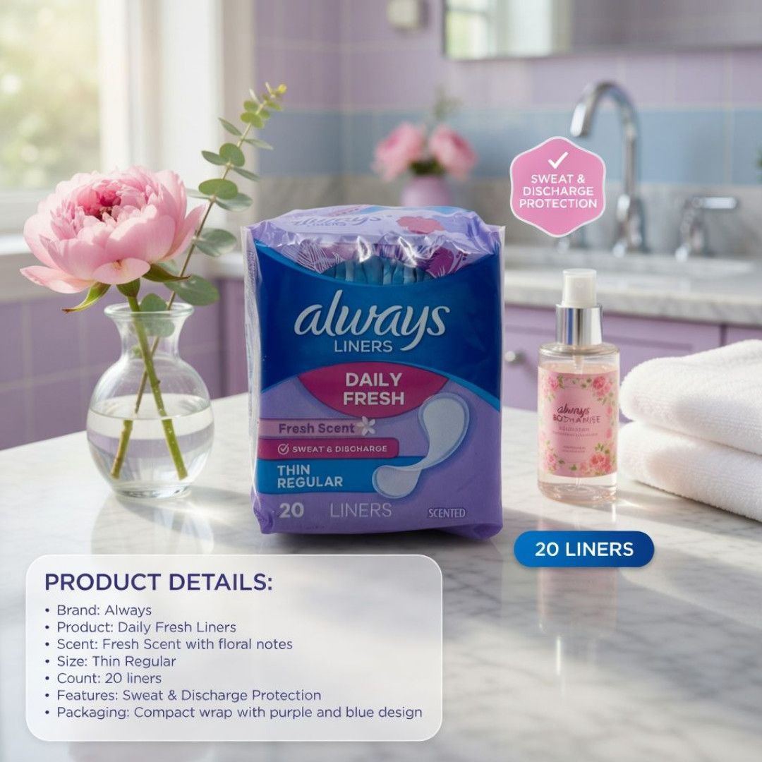 ALWAYS FRESH SCENT PANTY LINERS 20 LINERS