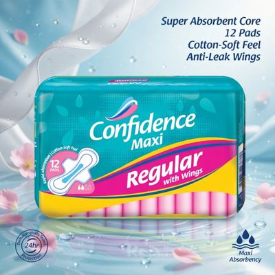 CONFIDENCE MAXI REGULAR WITH WINGS 12CS