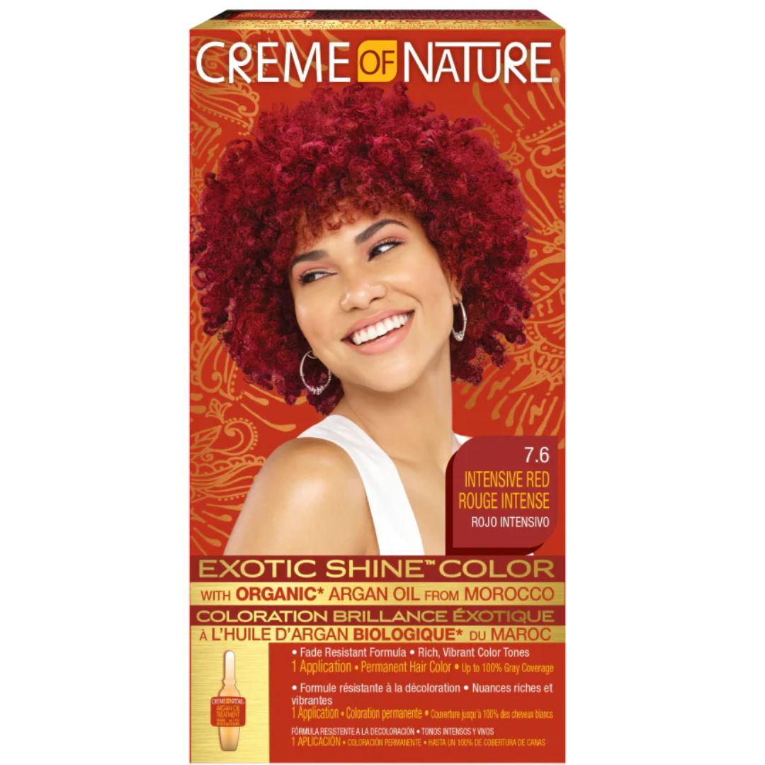 CREAM OF NATURE EXOTIC SHINE COLOR 7.6 INTENSE RED