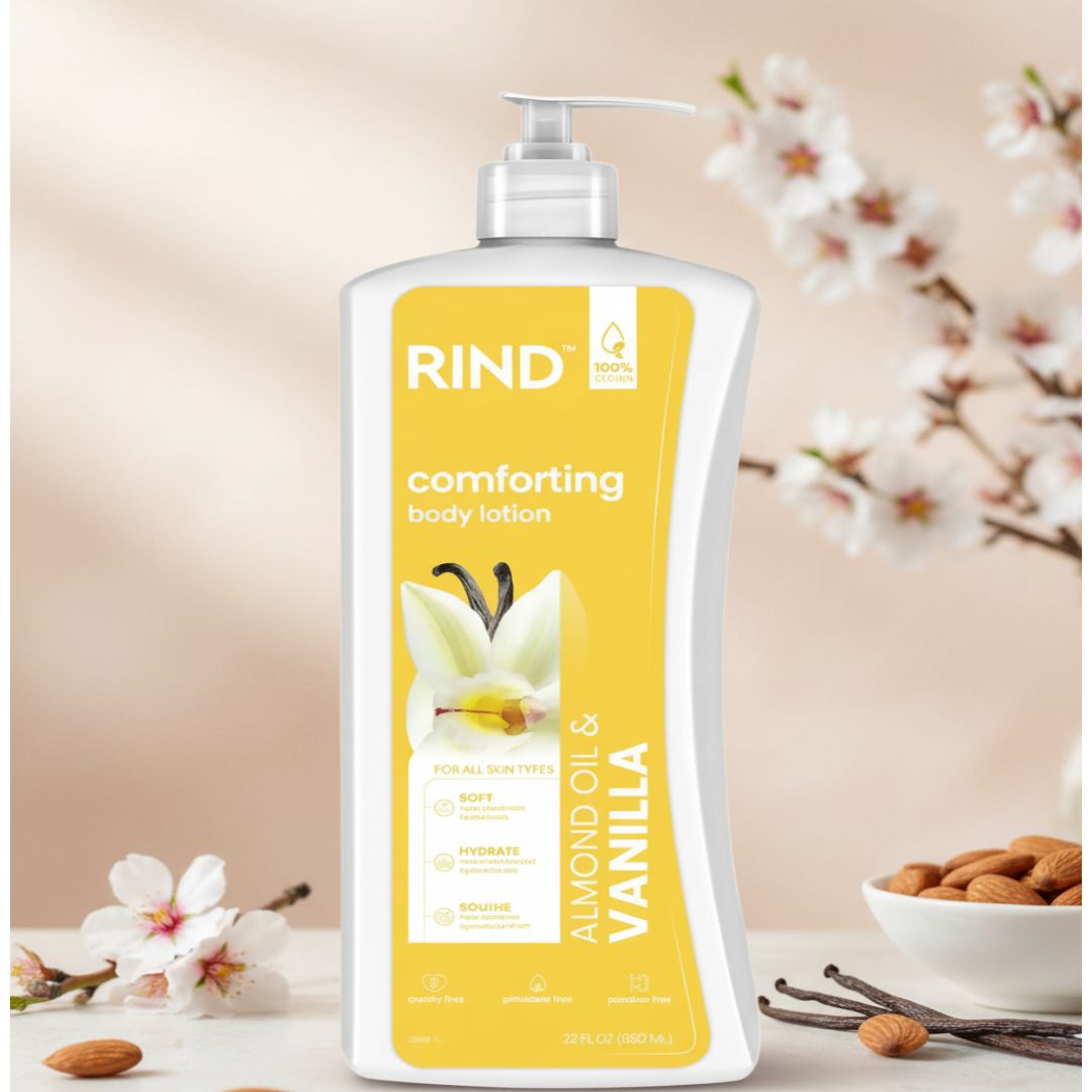 RIND COMFORTING BODY LOTION-ALMOND OIL &amp; VANILLA 650ML