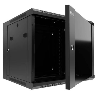 Nexxt Solutions - Rack cabinet - wall mountable - RAL 9005, varnish black - 15U - 19"