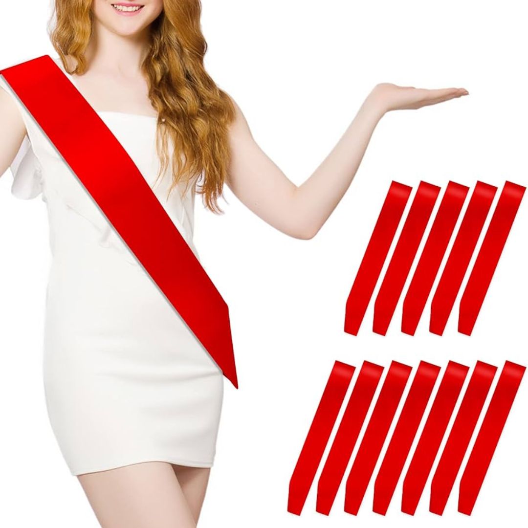 60209 SASH PLAIN RED