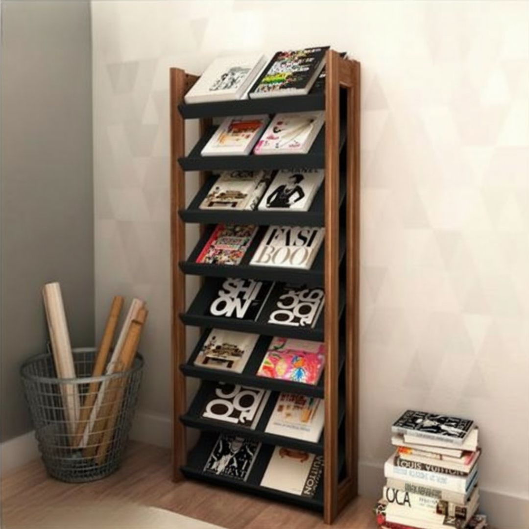 AZ-1006-0003 SHOES RACK BLACK/WALNUT