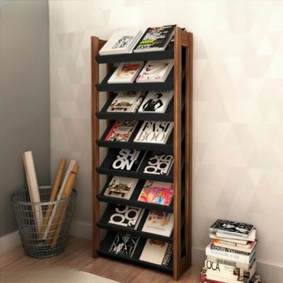 AZ-1006-0003 SHOES RACK BLACK/WALNUT