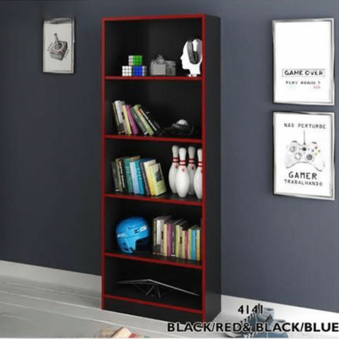 ME-4141-0007 OFFICE CABINET BLACK/RED