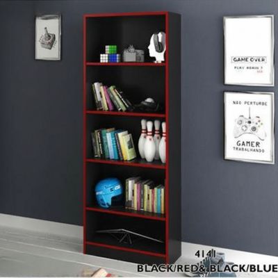 ME-4141-0007 OFFICE CABINET BLACK/RED